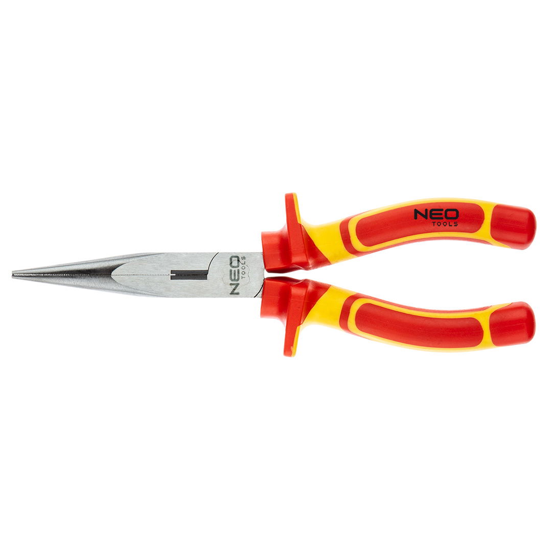 NEO TOOLS Hosszúcsőrű fogó 1000V, szigetelt, 200mm (8"), CrV, polírozott termék fő termékképe