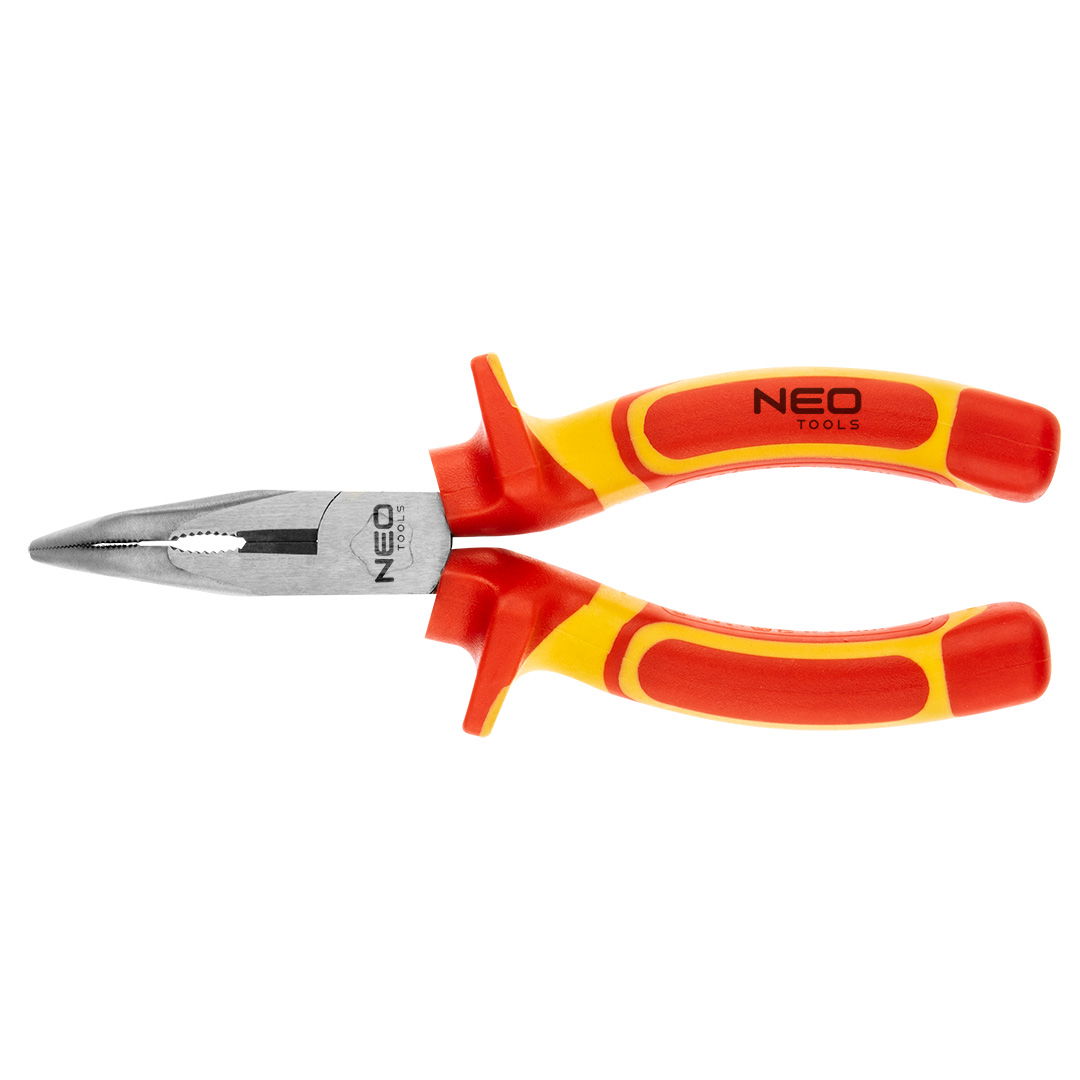 NEO TOOLS Hajlított csőrű fogó 1000V, szigetelt, 160mm (6"), CrV, polírozott termék fő termékképe