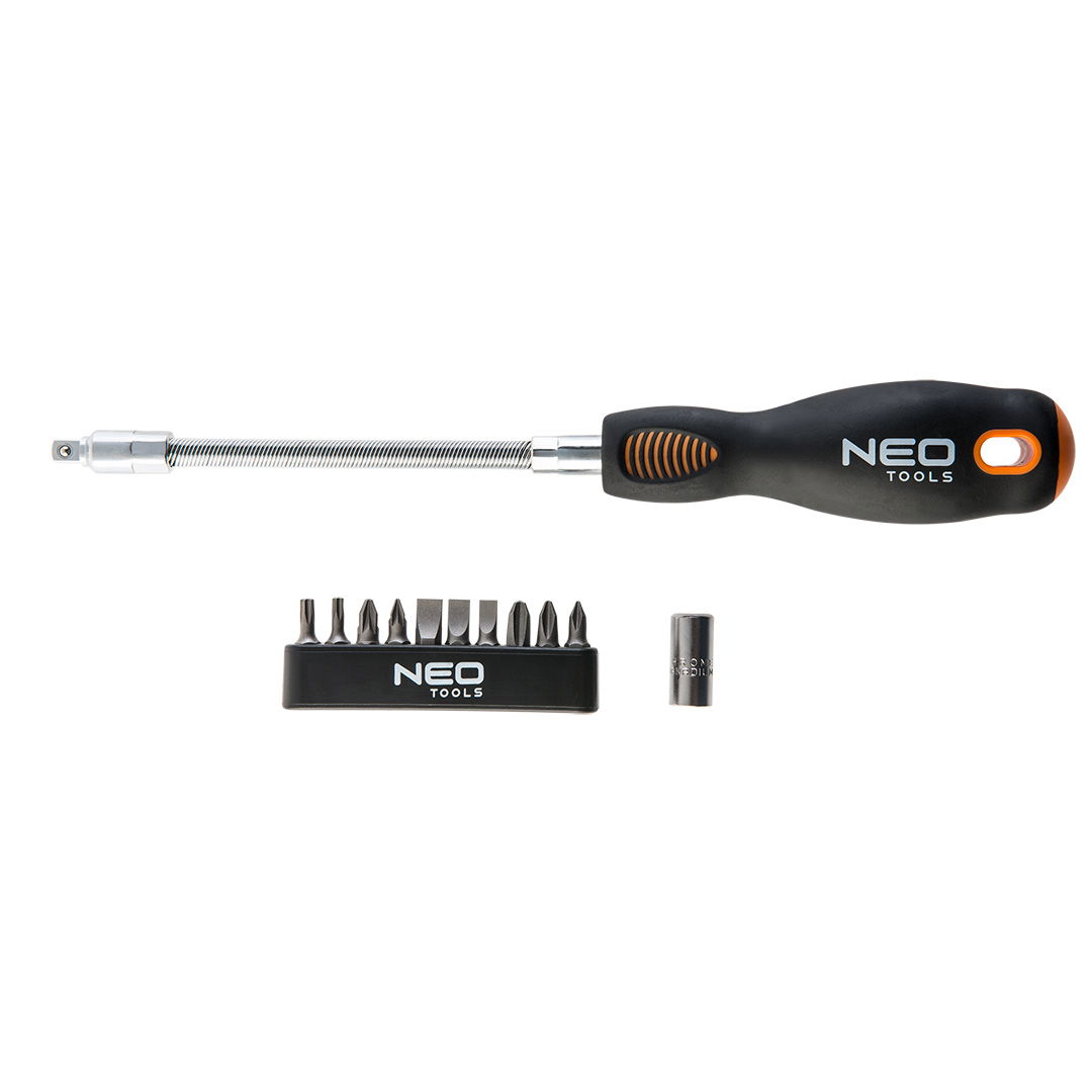 NEO TOOLS Bitfejes Csavarhúzó készlet flexibilis szárral, 12db, SvCm termék fő termékképe