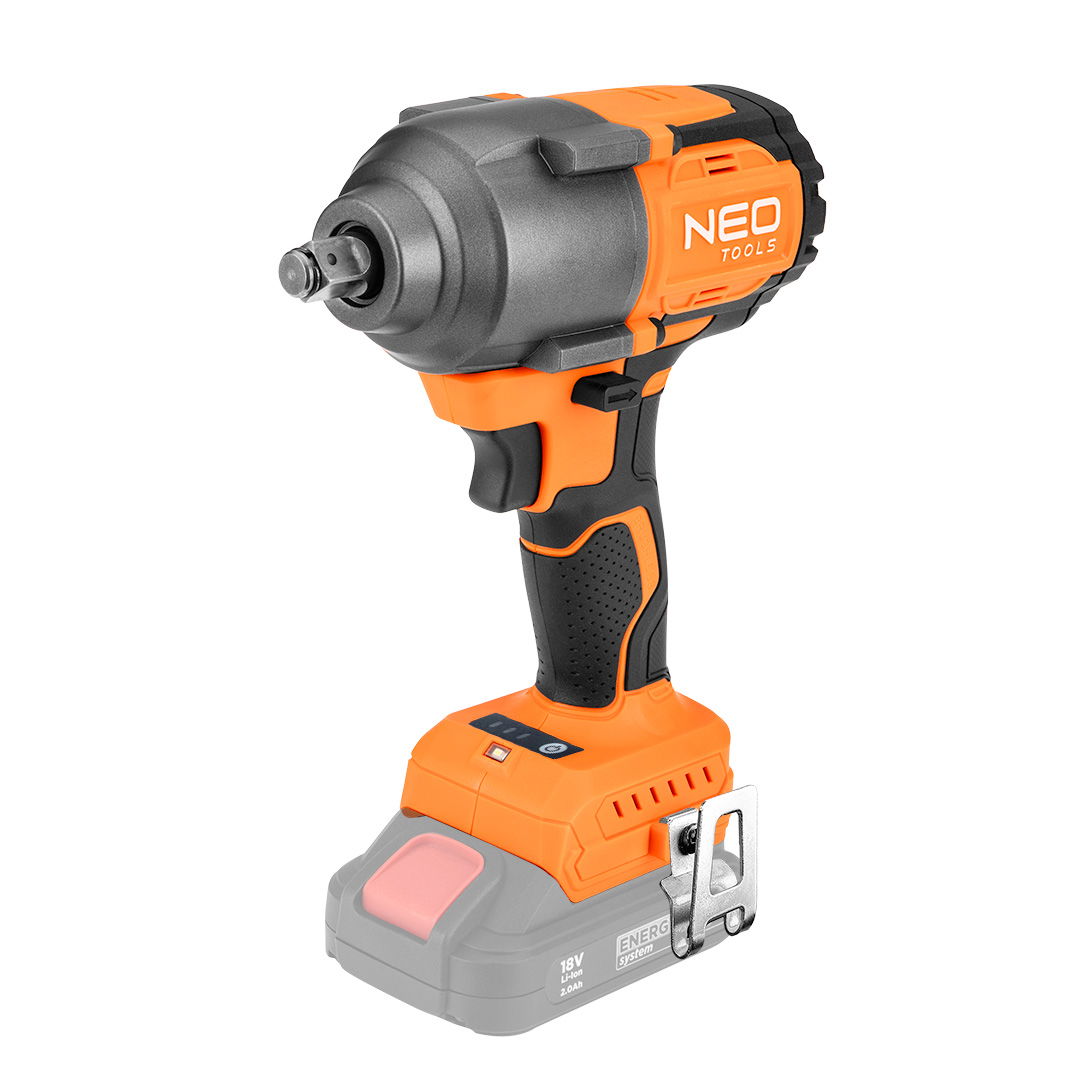 NEO TOOLS Akkus szénkefementes ütvecsavarozó, 1/2" (négyszög) Energy+, 18V, 850Nm, akku nélkül termék fő termékképe