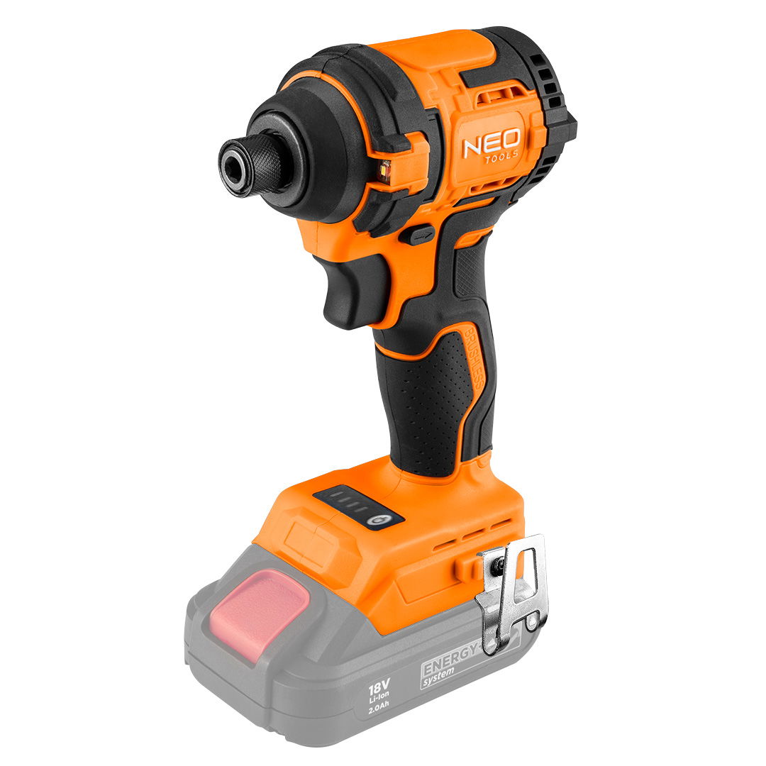 NEO TOOLS Akkus szénkefementes ütvecsavarozó 1/4"(hatszög), Energy+, 18V, Kompakt méret, 300NM, akku nélkül! termék fő termékképe