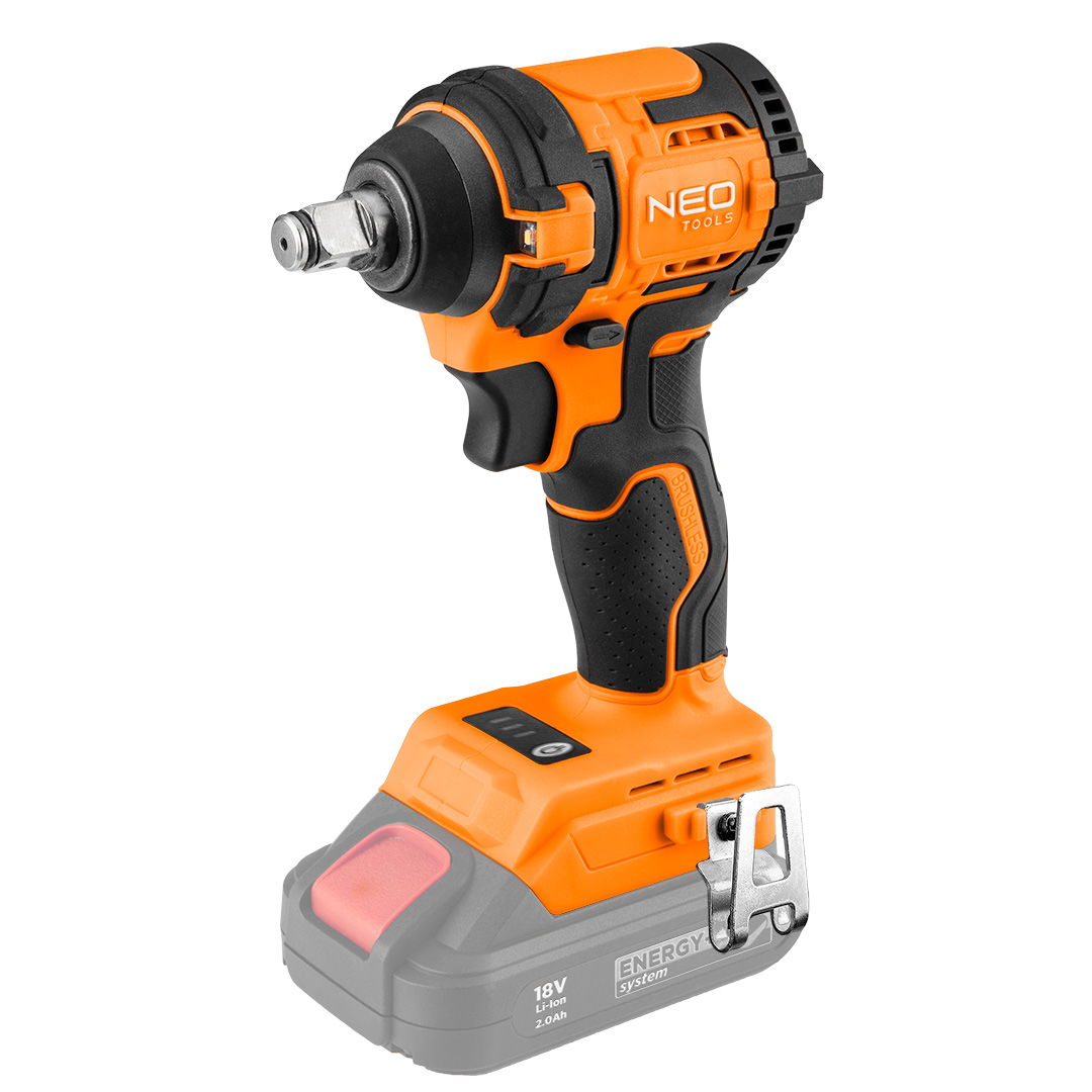 NEO TOOLS Akkus szénkefementes ütvecsavarozó 1/2"(négyszög), Energy+, 18V, Kompakt méret, 350NM akku nélkül! termék fő termékképe