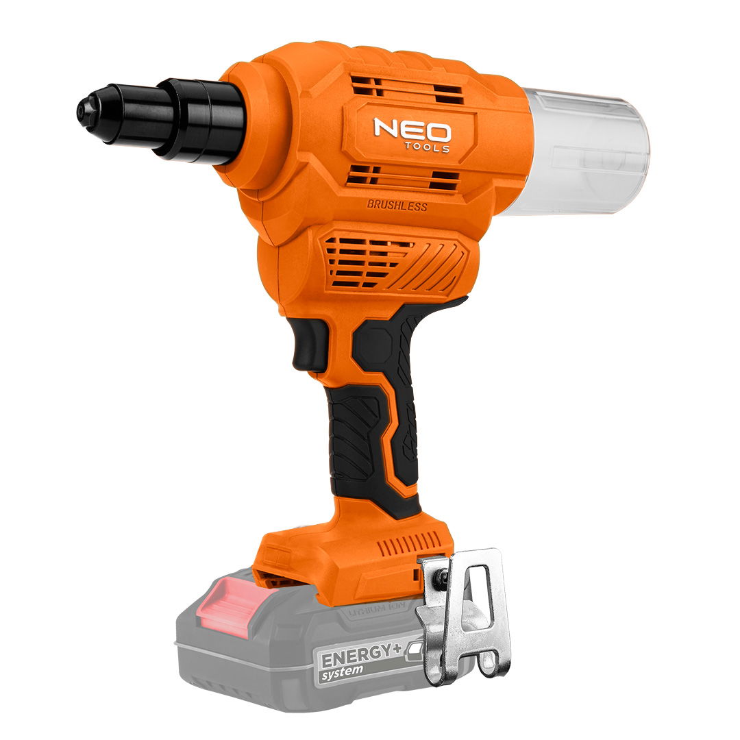 NEO TOOLS Akkus popszegecshúzó, Energy+, 18V, szegecsátmérő 2,4-6-4mm, húzóerő 12000 N termék fő termékképe