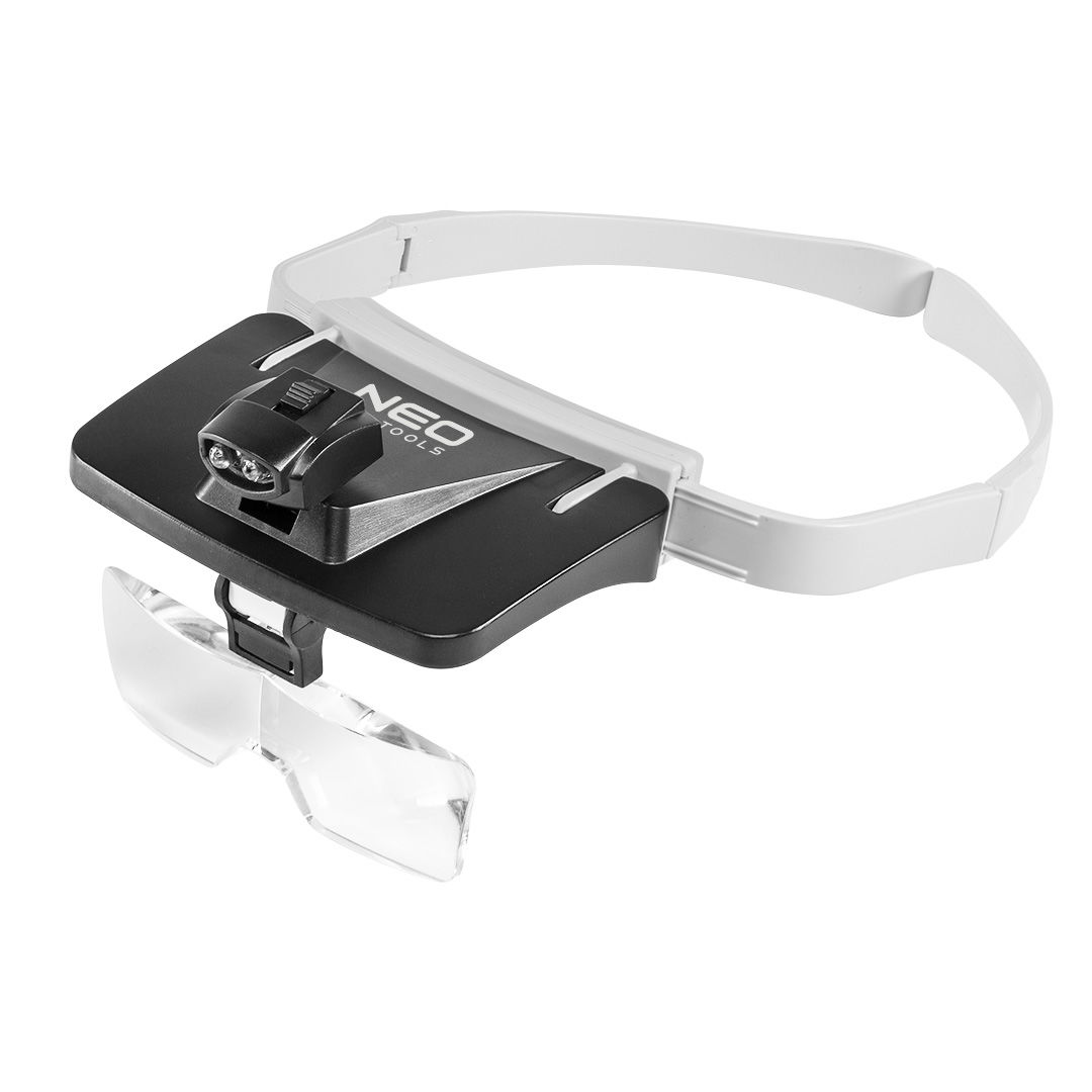 NEO TOOLS Fejpántos nagyító, 5 lencsével, LED-es világítással termék fő termékképe