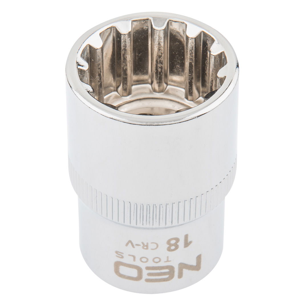 NEO TOOLS Dugókulcs 18mm, 1/2", SPLINE termék fő termékképe