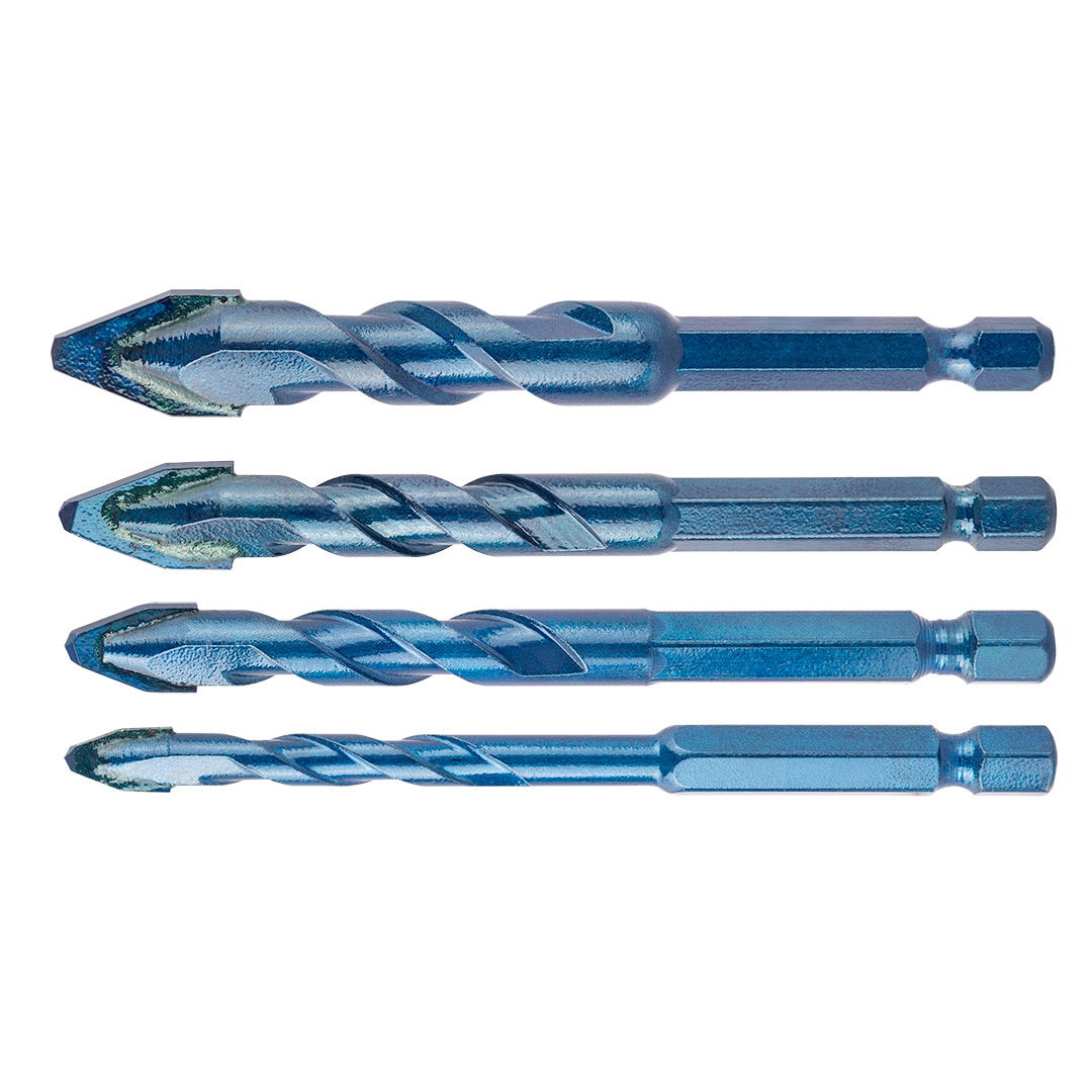 NEO TOOLS Univerzális keményfémlapkás fúrókészlet 1"4" hatszög szárral, 4db-os, 6,8,10,12mm termék fő termékképe