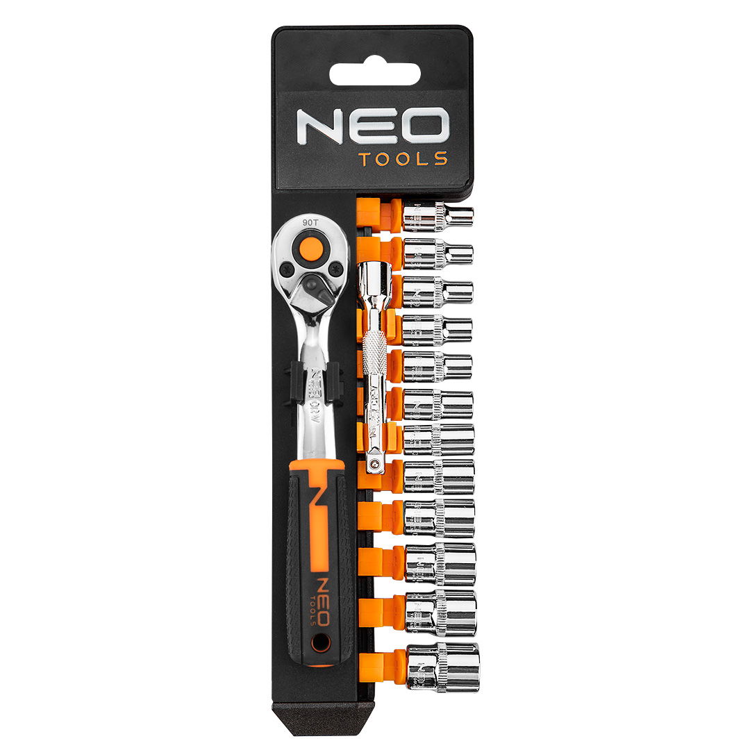 NEO TOOLS Dugókulcskészlet 14db, 1/4" termék fő termékképe