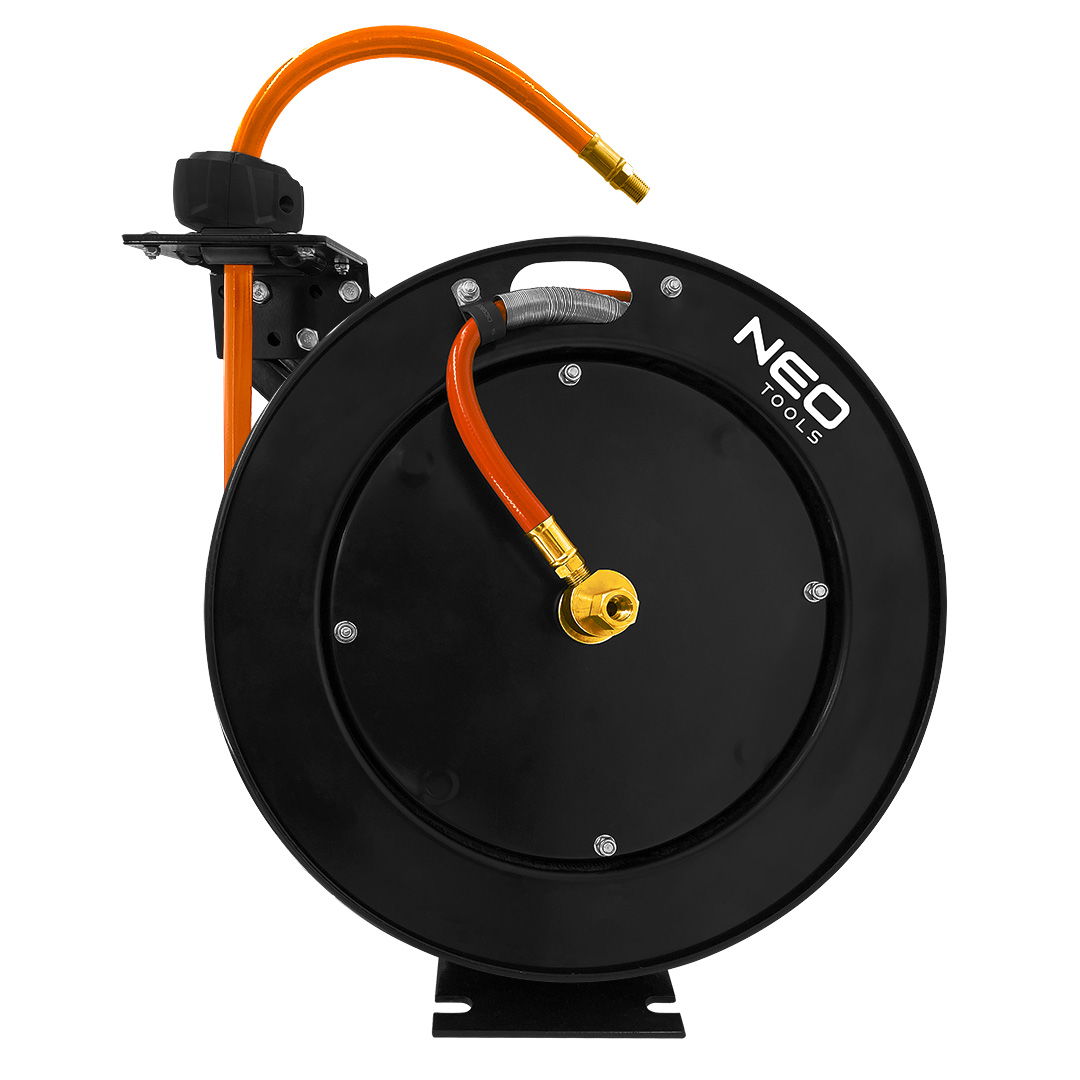 NEO TOOLS Pneumatikus tömlődob, automata, fém, nyitott, nagy igénybevételre termék fő termékképe