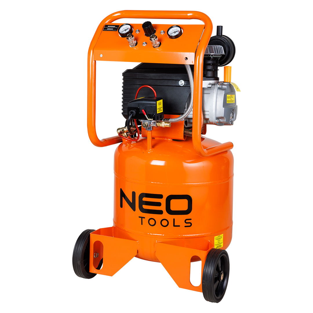 NEO TOOLS Kompresszor, 40l, álló, 8bar, 169l/min, 2 csatlakozó, 2 nyomásmérő, olajkenésű termék fő termékképe