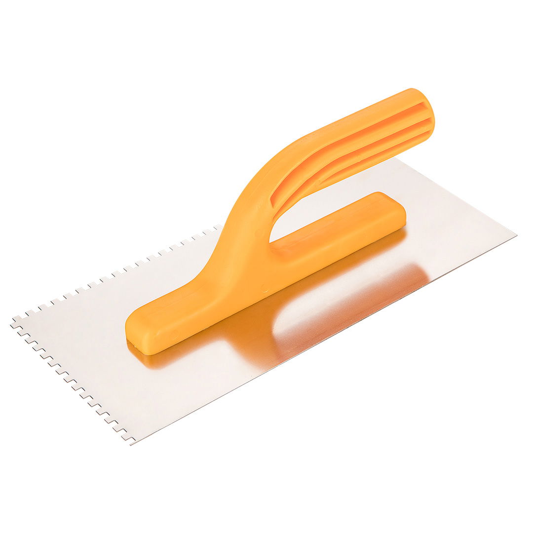 TOPEX Acél simító, fogazott, rozsdamentes, 280x130mm, 4x4x4mm fog termék fő termékképe