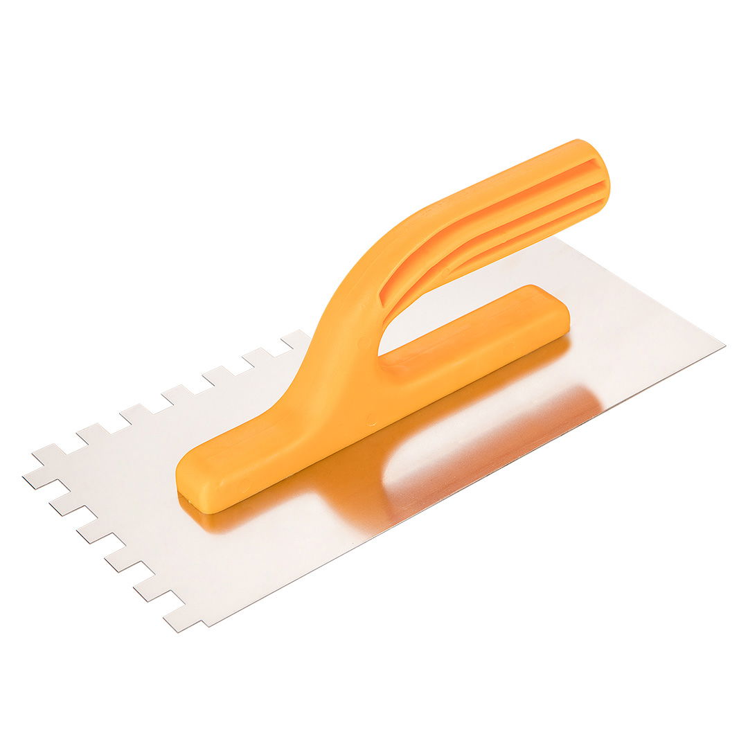 TOPEX Acél simító, fogazott, rozsdamentes, 280x130mm, 10x10x10mm fog termék fő termékképe