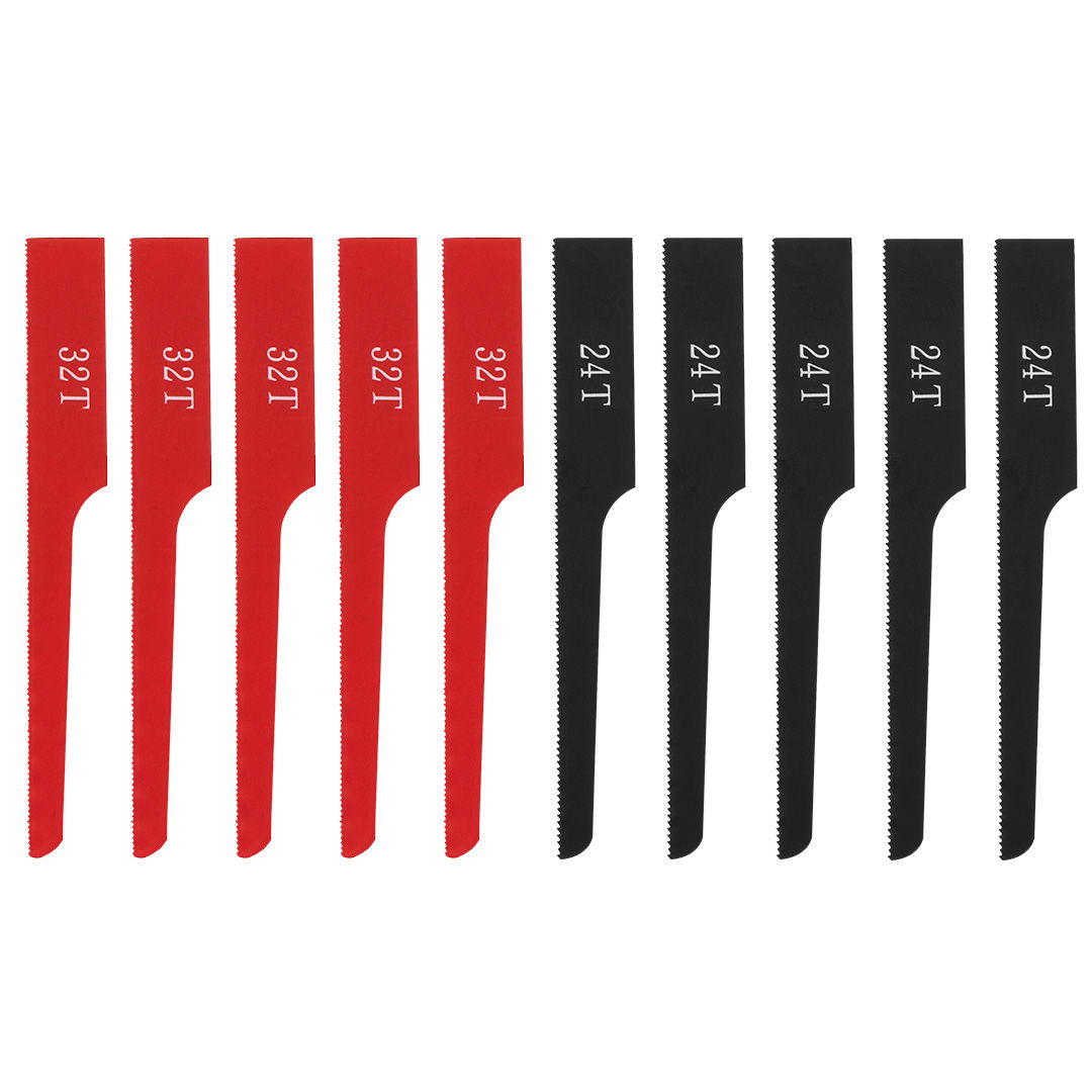 NEO TOOLS Fűrészlap készlet 14-034 pneumatikus orrfűrészhez, 24 és 32 fogú lapok, 10db termék fő termékképe