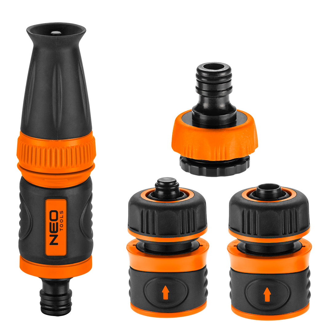 NEO TOOLS Öntözőfej csatlakozókkal 1/2", 4db termék fő termékképe
