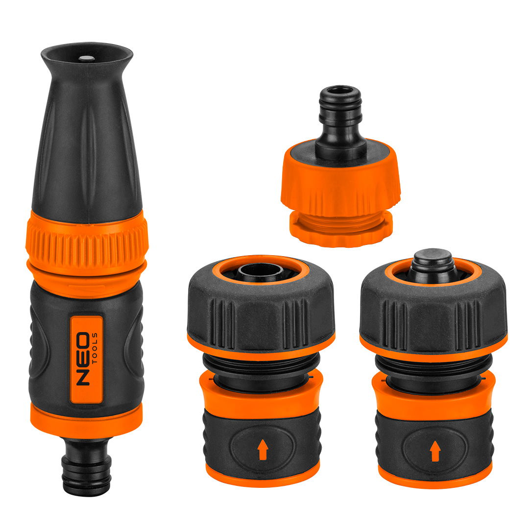 NEO TOOLS Öntözőfej csatlakozókkal 3/4", 4db termék fő termékképe