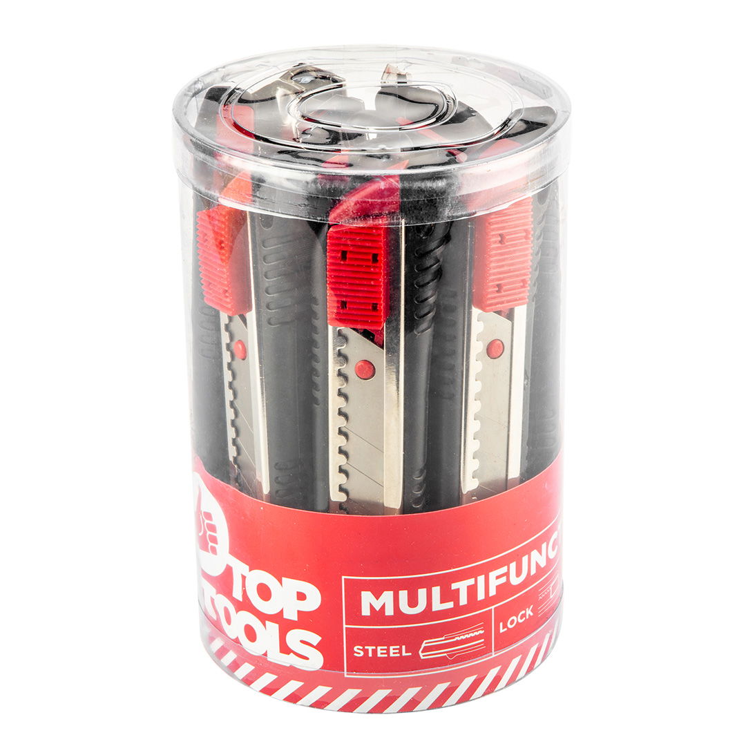 Top Tools Törhető pengés kés 18mm, kínáló dobozban, 12db termék fő termékképe