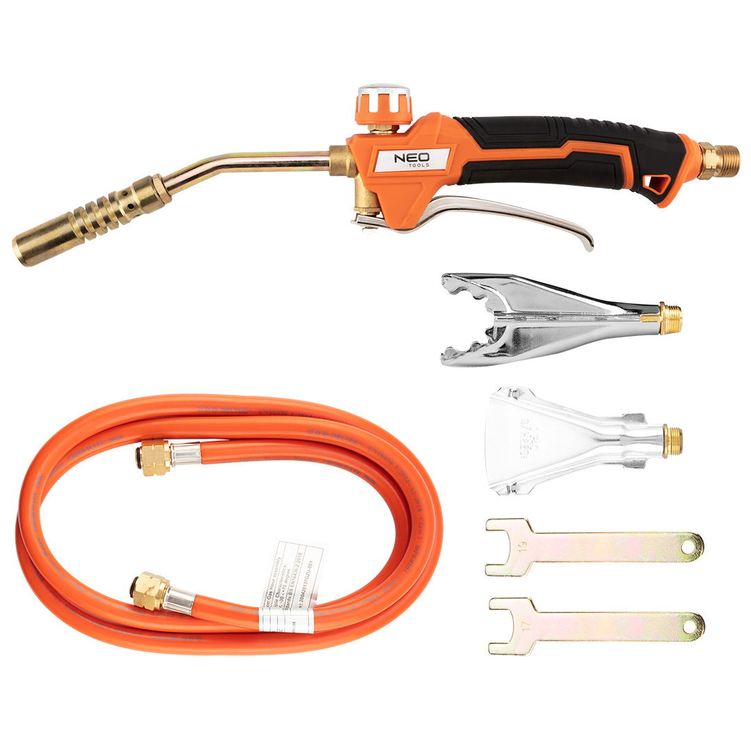 NEO TOOLS Gázforrasztó, perzselő, gázégő készlet profi termék fő termékképe