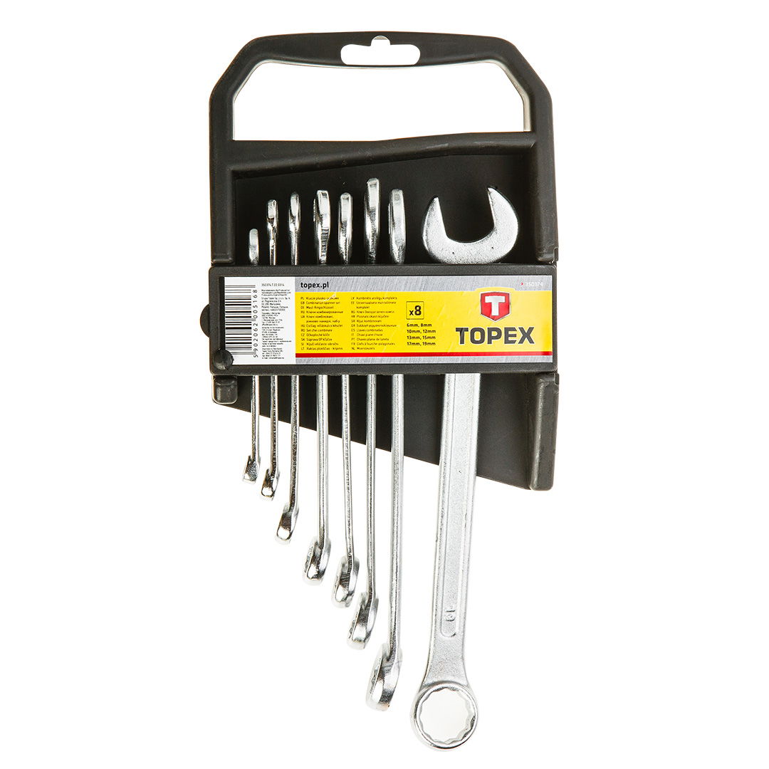 TOPEX Csillag-villáskulcs készlet 6-19mm, 8db termék fő termékképe