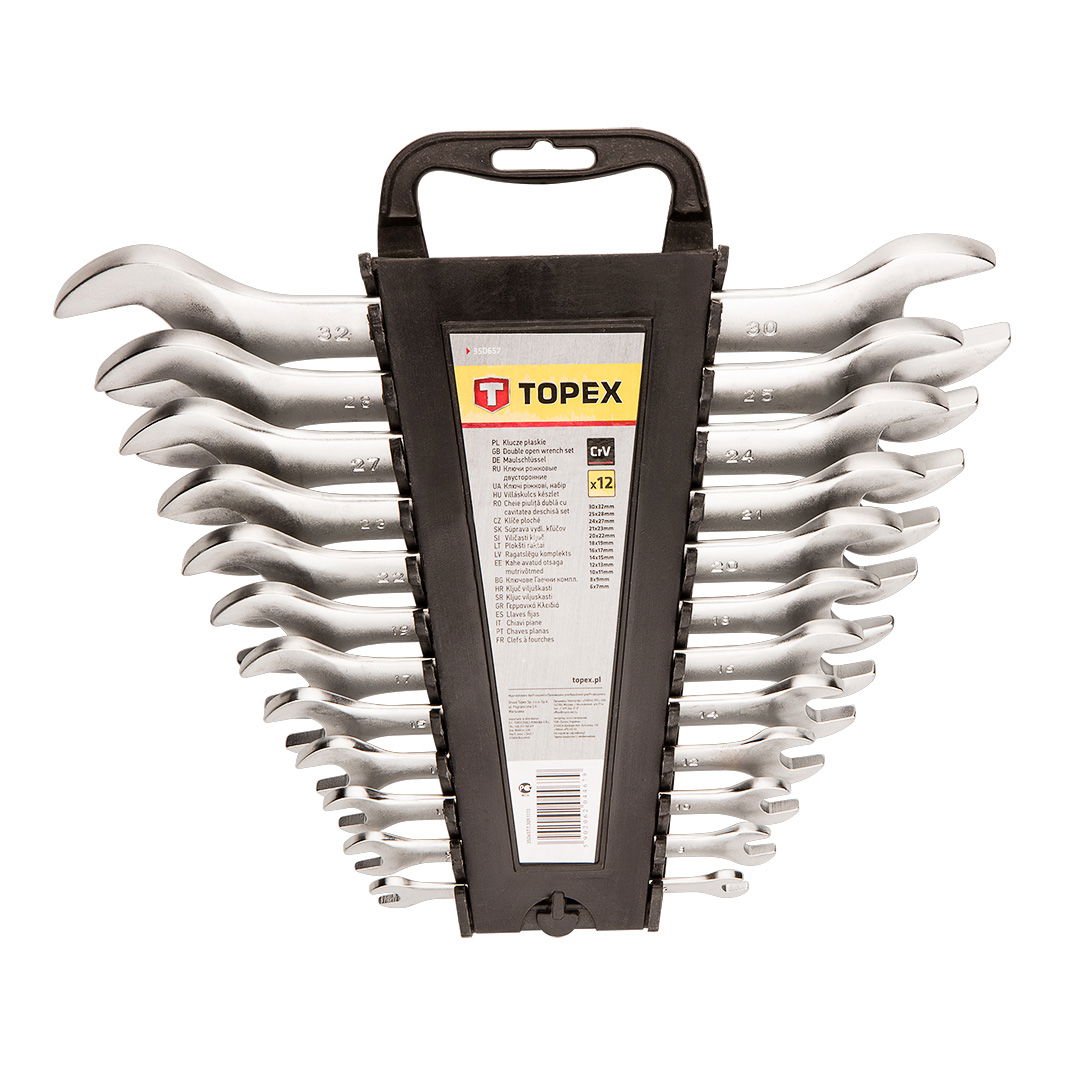 TOPEX VILLÁSKULCS KÉSZLET 6-32mm, 12db, CV termék fő termékképe