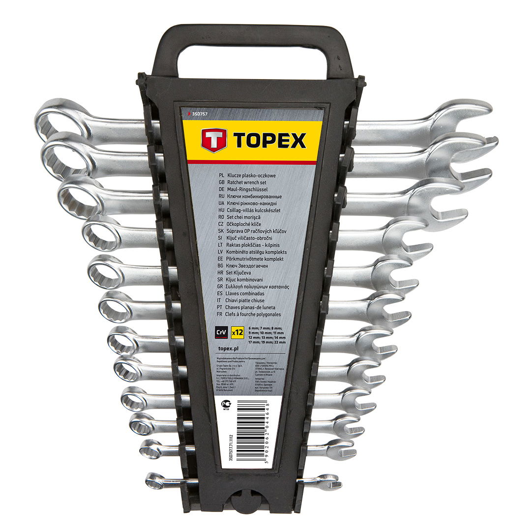 TOPEX Csillag-villáskulcs készlet 6-22mm, 12db termék fő termékképe
