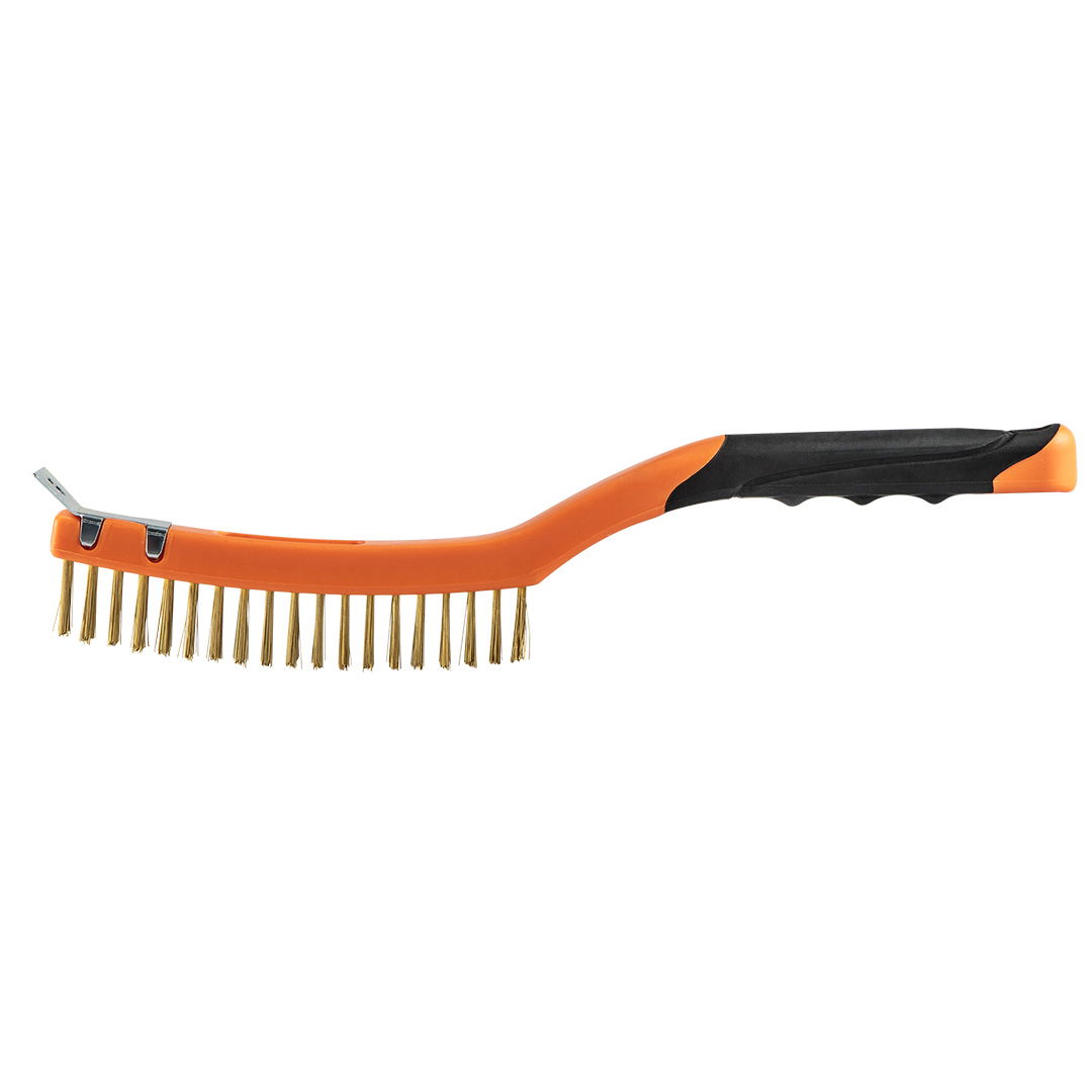 NEO TOOLS Drótkefe, sárgaréz, 3x19 sor, kaparóval termék fő termékképe
