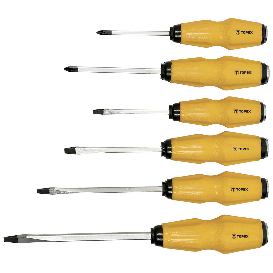 TOPEX Csavarhúzó készlet, üthető, 6db termék fő termékképe