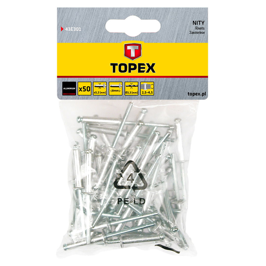 TOPEX POPSZEGECS 3.2X8, 50db termék fő termékképe