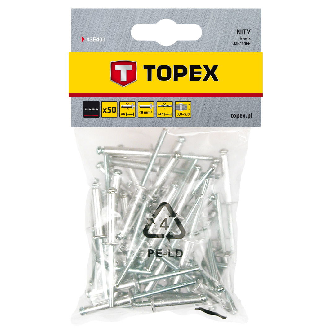 TOPEX POPSZEGECS 4.0X8, 50db termék fő termékképe