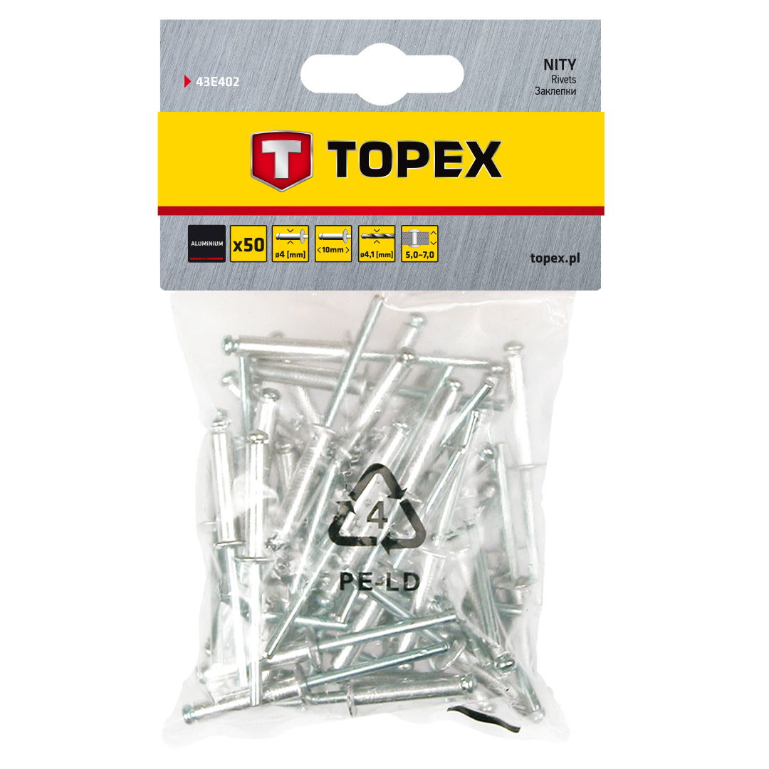 TOPEX POPSZEGECS 4.0X10, 50db termék fő termékképe