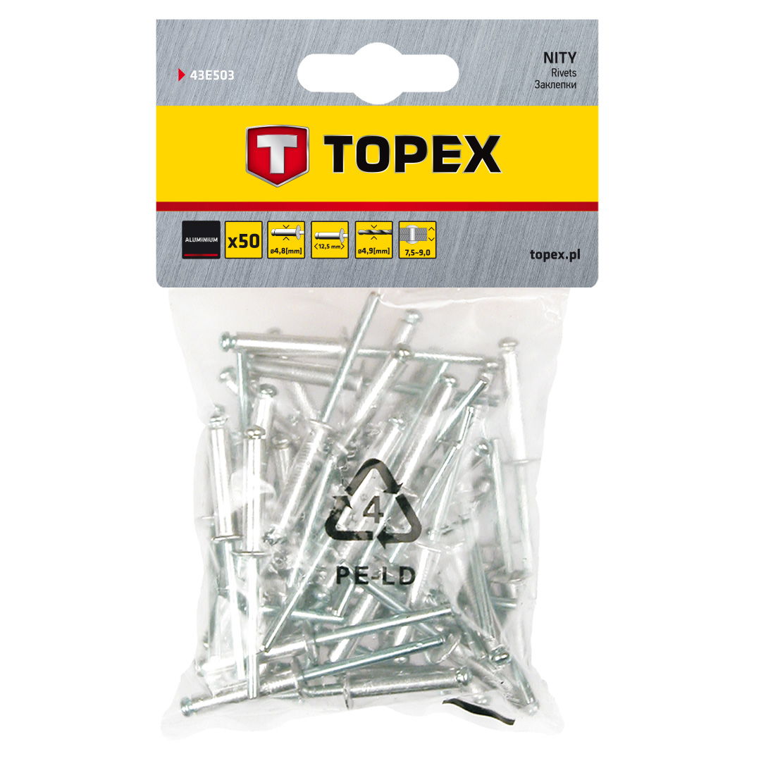 TOPEX POPSZEGECS 4.8X12, 50db termék fő termékképe