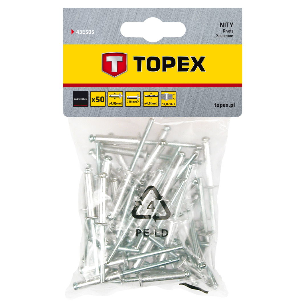TOPEX POPSZEGECS 4.8X18, 50db termék fő termékképe