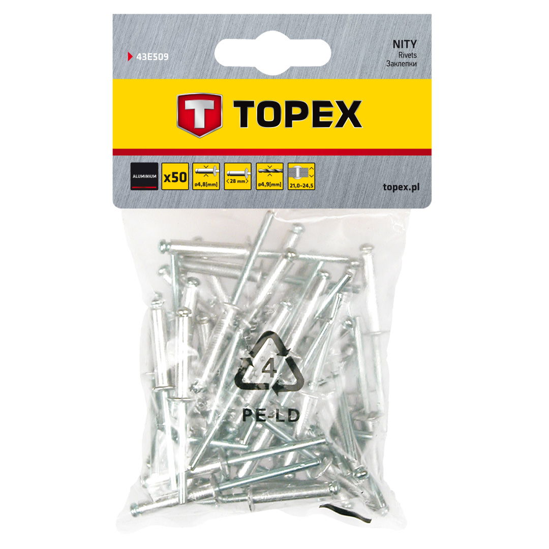 TOPEX POPSZEGECS 4.8X28, 50db termék fő termékképe
