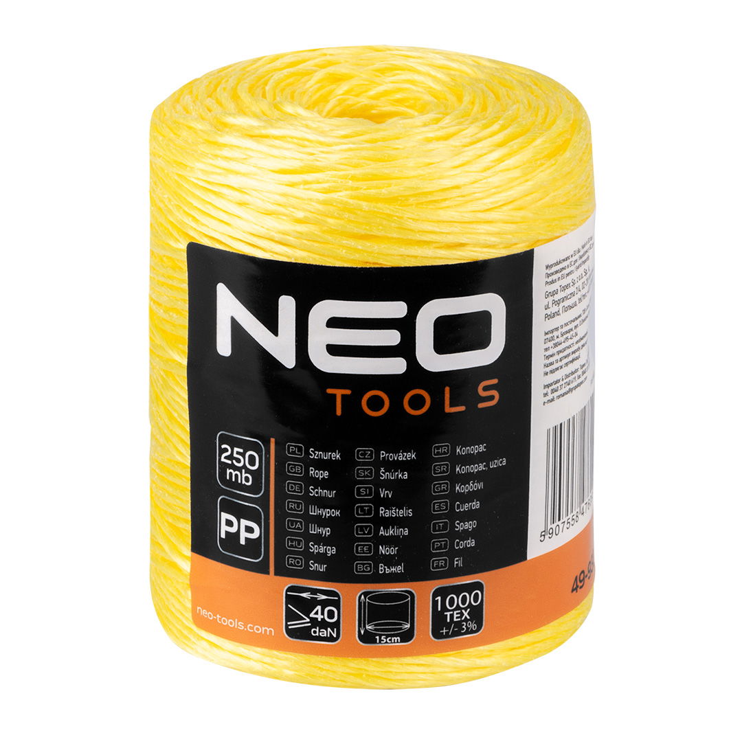 NEO TOOLS Polipropilén, PP, zsinór, 250m termék fő termékképe