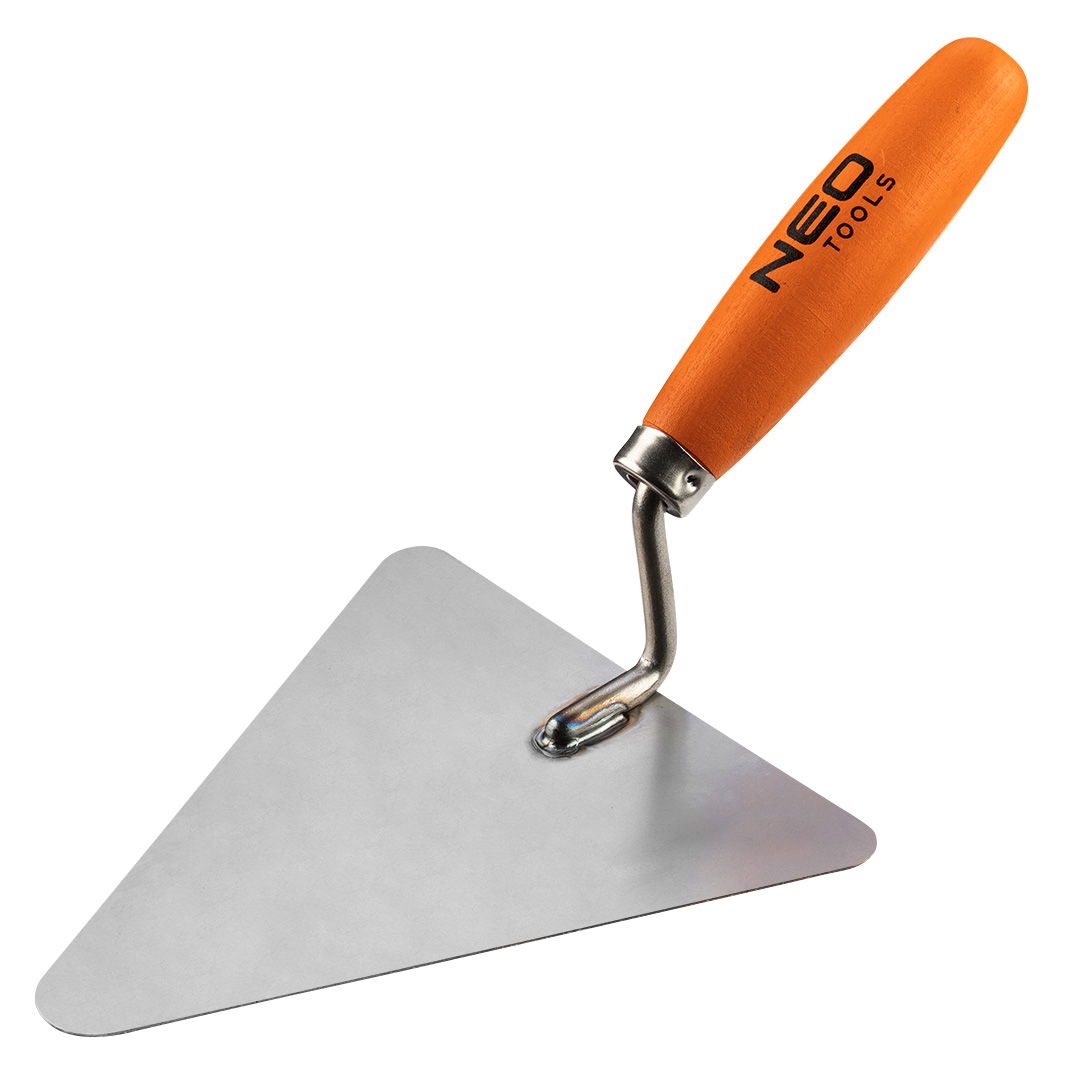 NEO TOOLS Kőműveskanál, háromszög, 180mm, fa markolat termék fő termékképe