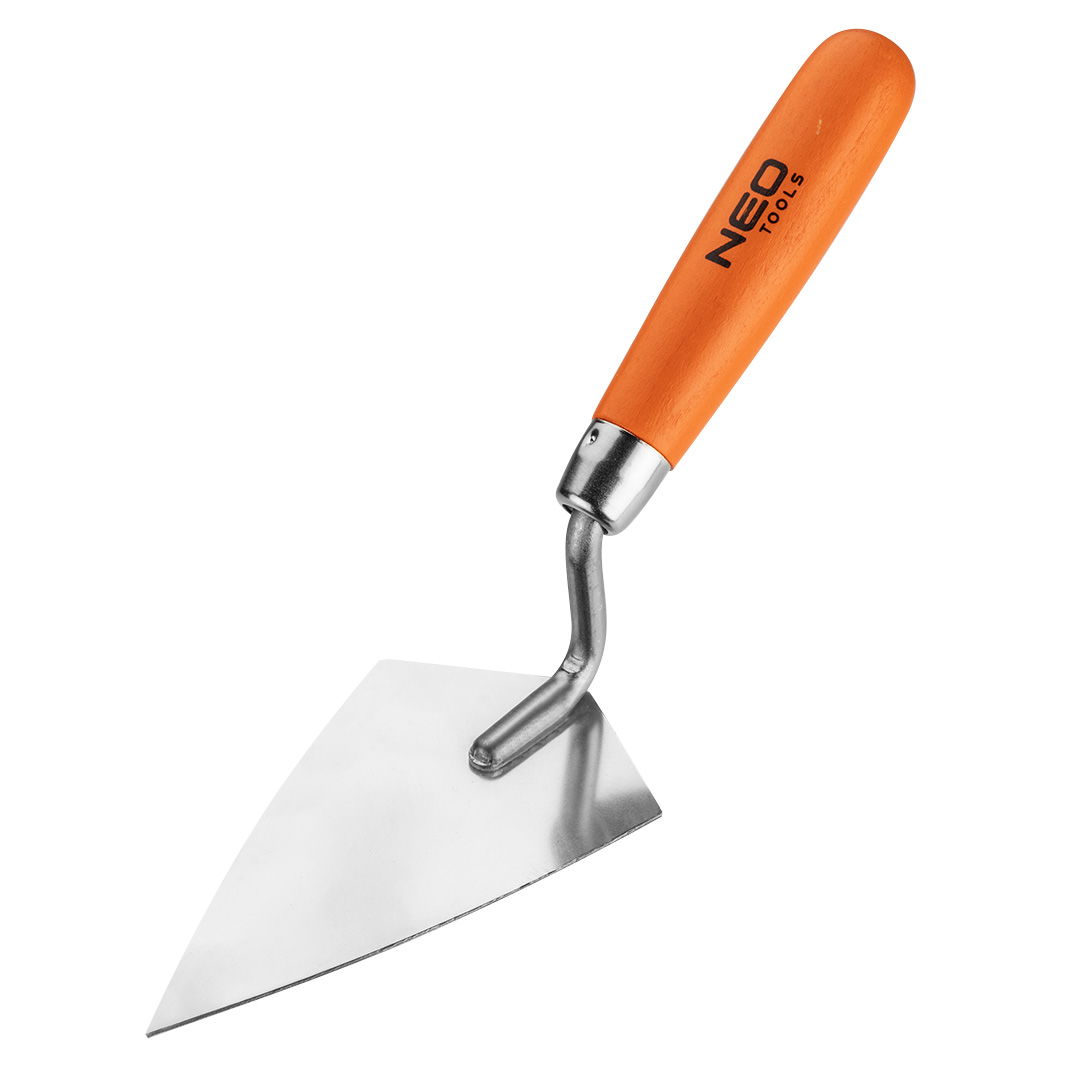 NEO TOOLS Stukkókanál, hegyes rozsdamentes 140x80mm, fa markolat termék fő termékképe