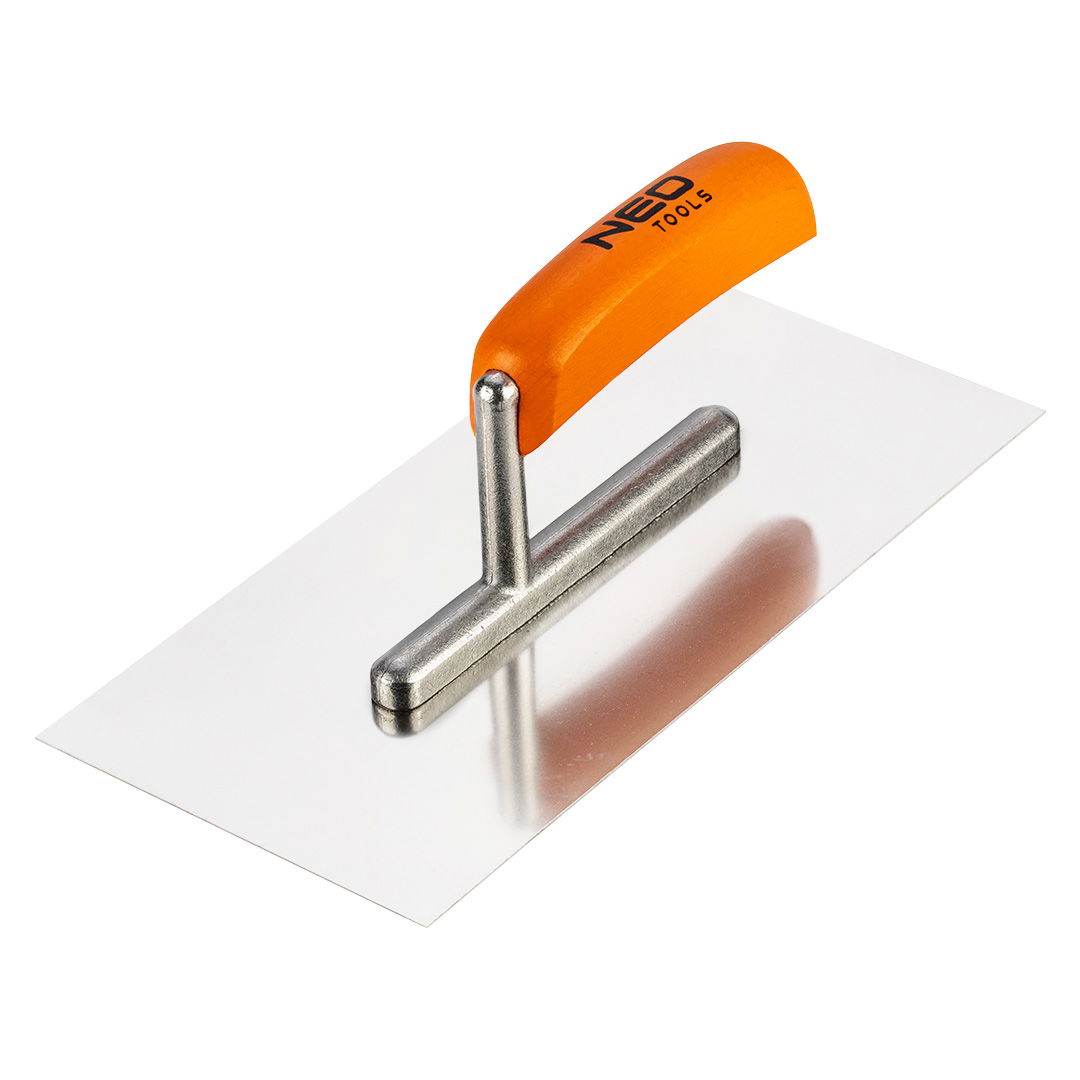 NEO TOOLS Acél simító, rozsdamentes, 270x128mm, fa markolat termék fő termékképe