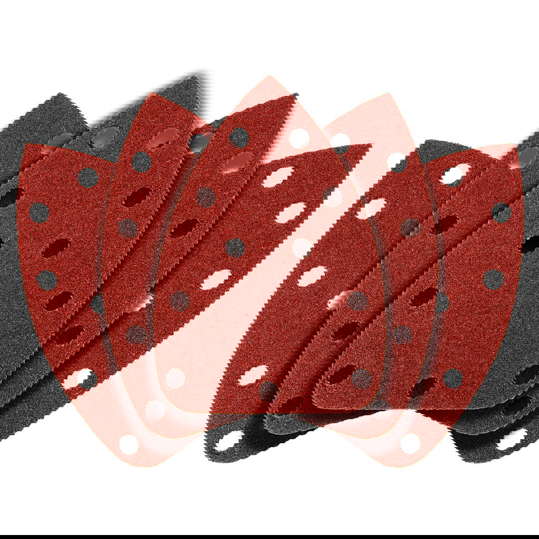 GRAPHITE Csiszolópapír deltacsiszolóhoz, tépőzáras, 11 lyukas 140 x 140 x 80mm, K40, 5db termék fő termékképe