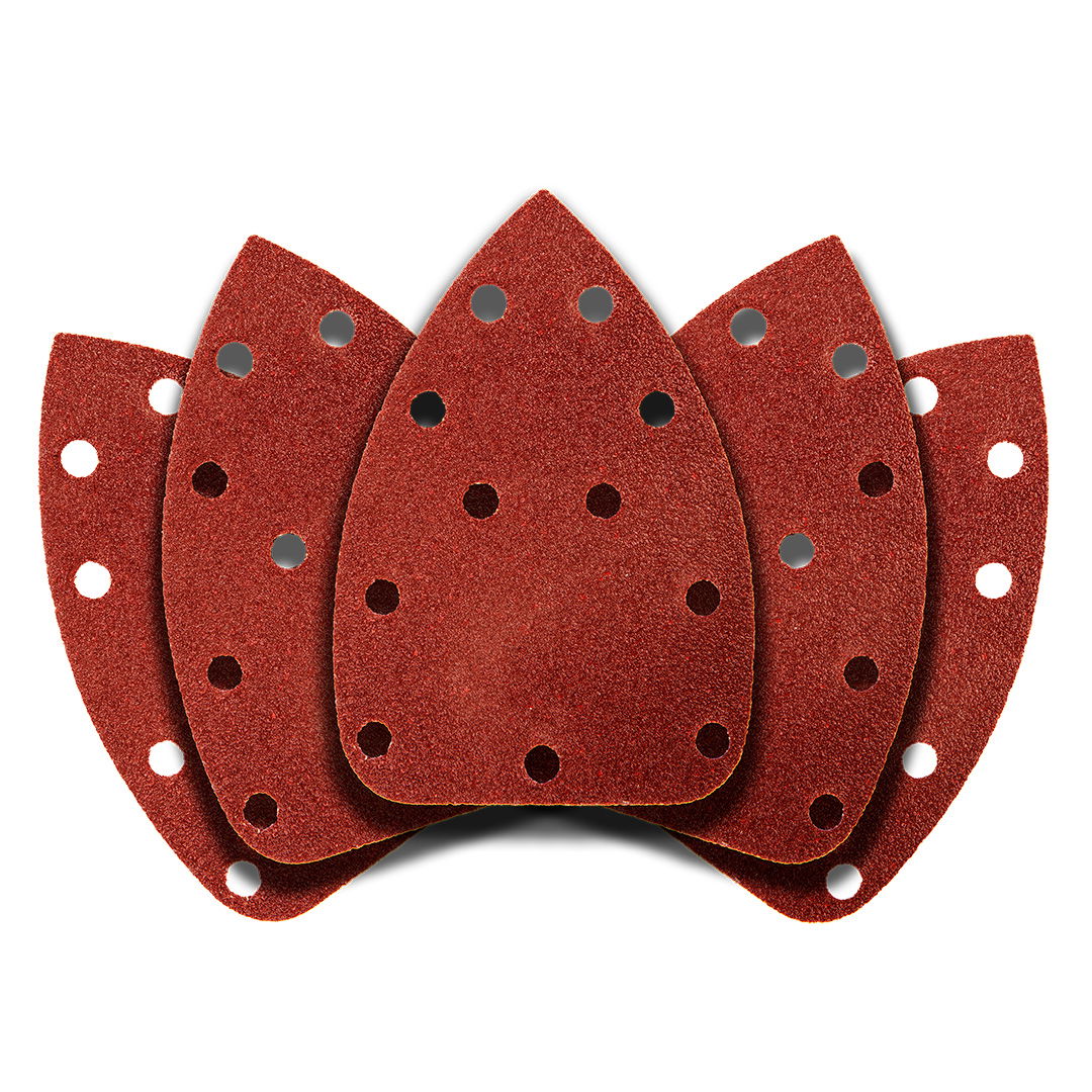 GRAPHITE Csiszolópapír deltacsiszolóhoz, tépőzáras, 11 lyukas 140 x 140 x 80mm, K60, 5db termék fő termékképe