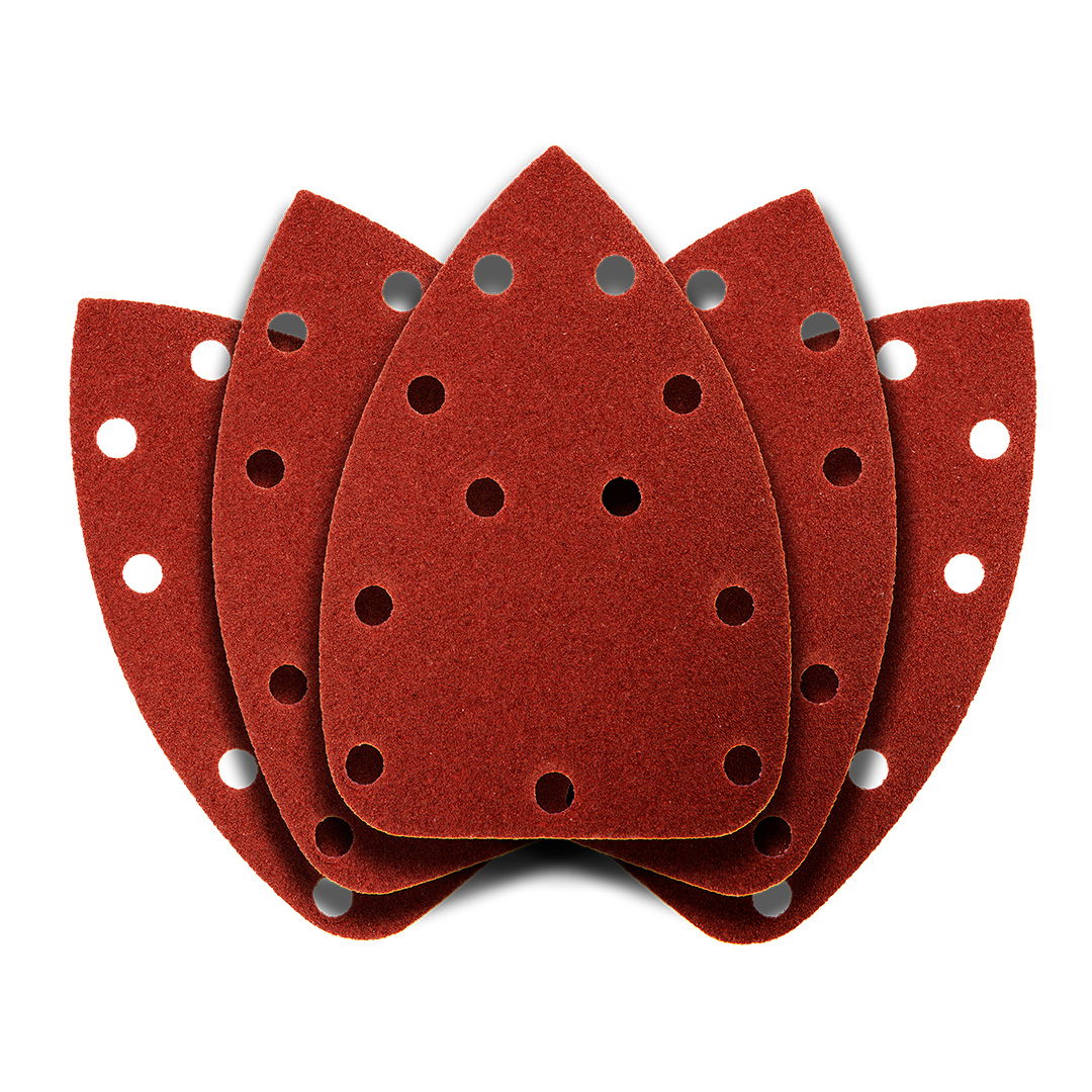 GRAPHITE Csiszolópapír deltacsiszolóhoz, tépőzáras, 11 lyukas 140 x 140 x 80mm, K80, 5db termék fő termékképe