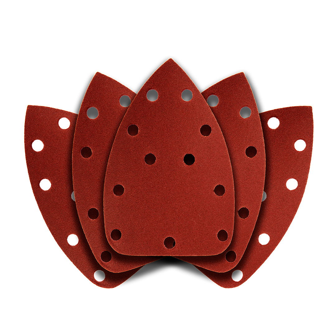 GRAPHITE Csiszolópapír deltacsiszolóhoz, tépőzáras, 11 lyukas 140 x 140 x 80mm, K180, 5db termék fő termékképe