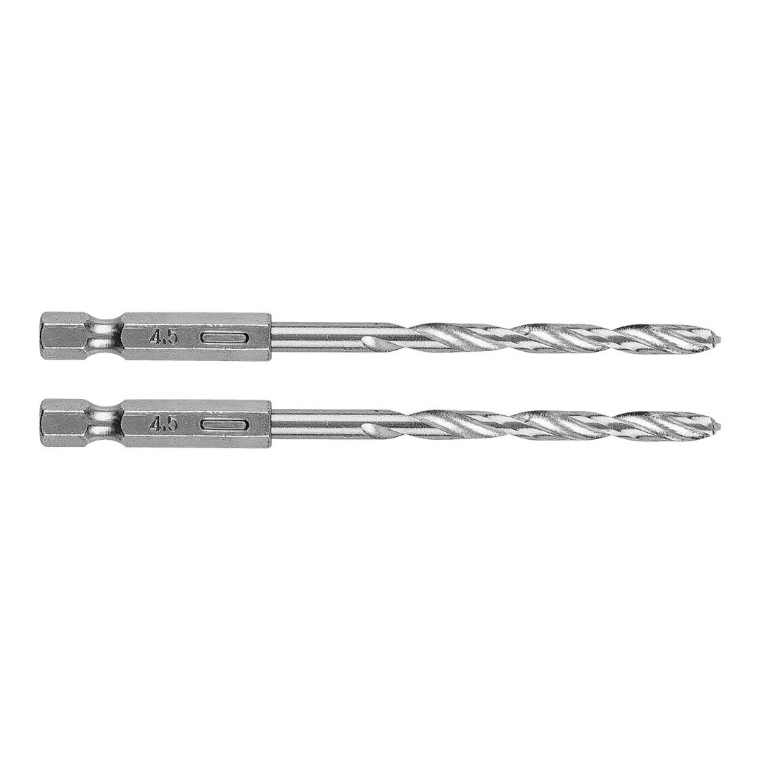 GRAPHITE Csigafúró, 1/4" hatszög szárral, HSS DIN 338, 4,5mm, 2db/cs termék fő termékképe