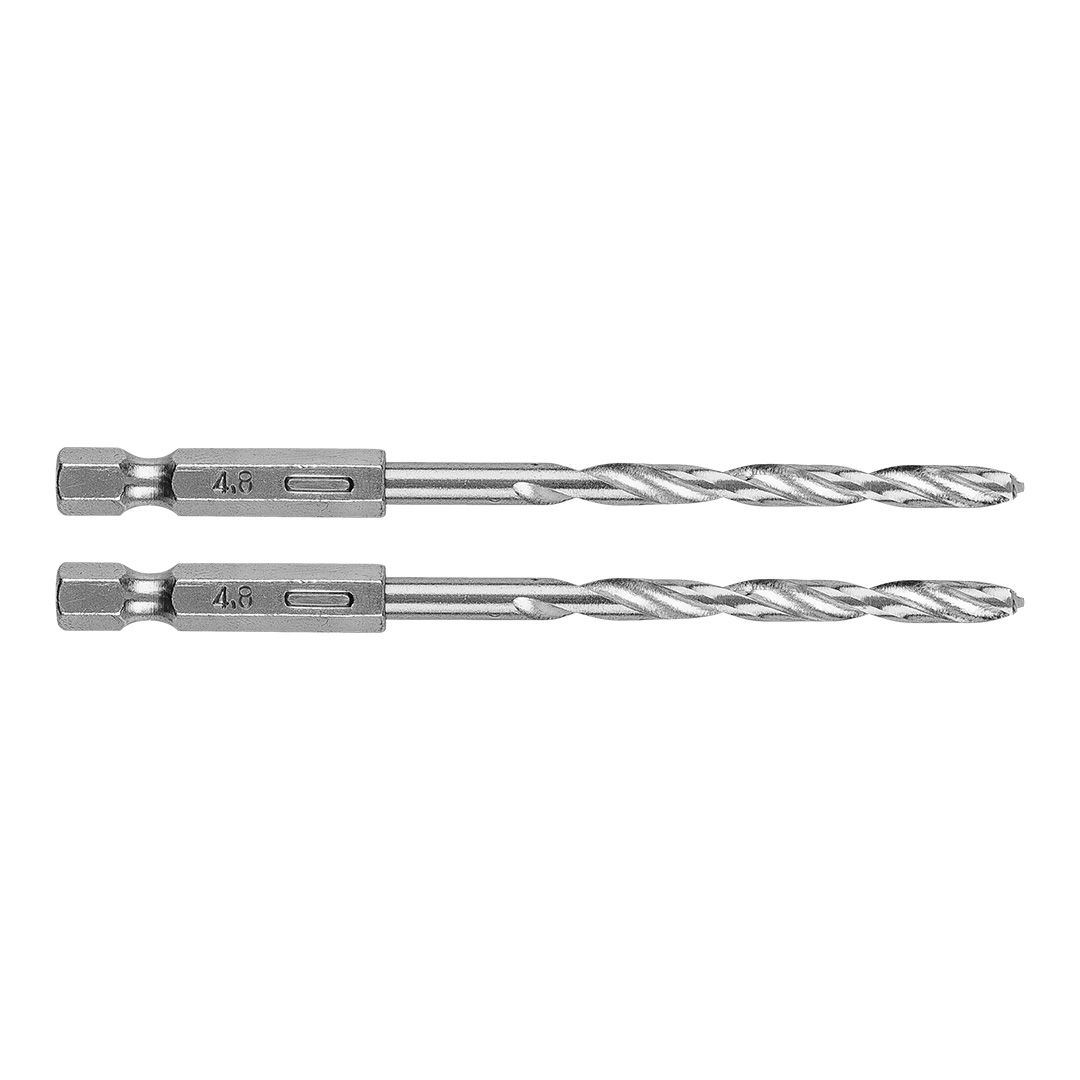GRAPHITE Csigafúró, 1/4" hatszög szárral, HSS DIN 338, 4,8mm, 2db/cs termék fő termékképe