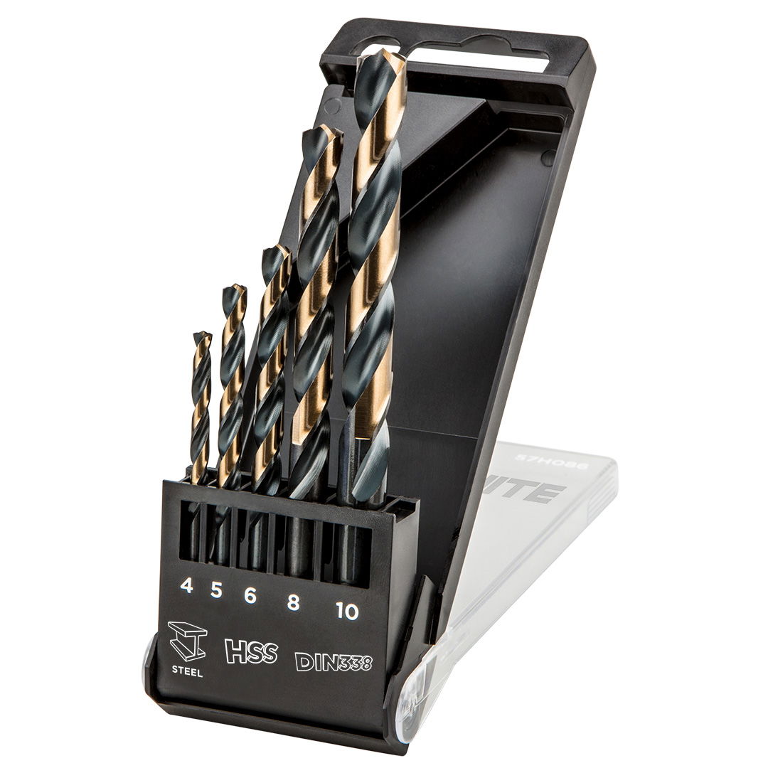 GRAPHITE HSS-CNC Csigafúró készlet, 124°, "Pro-Tec", 4.0 - 10.0mm, 5db termék fő termékképe