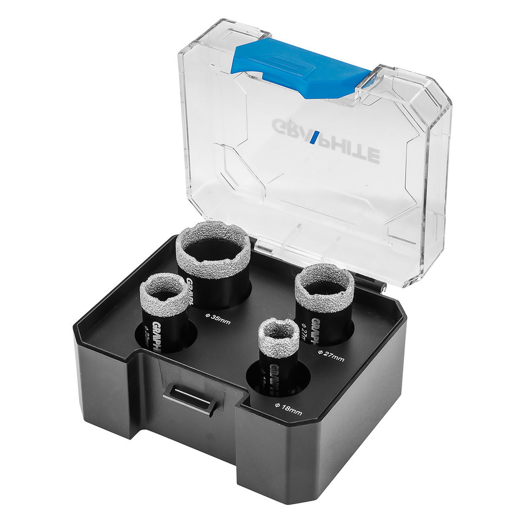 GRAPHITE Körkivágó készlet, gyémántos, M14, 18,22,27,35mm termék fő termékképe