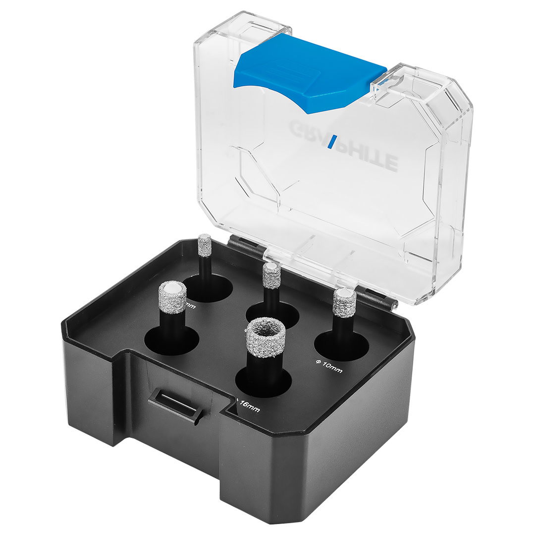 GRAPHITE Körkivágó készlet, gyémántos, M14, 6,8,10,12,16mm termék fő termékképe