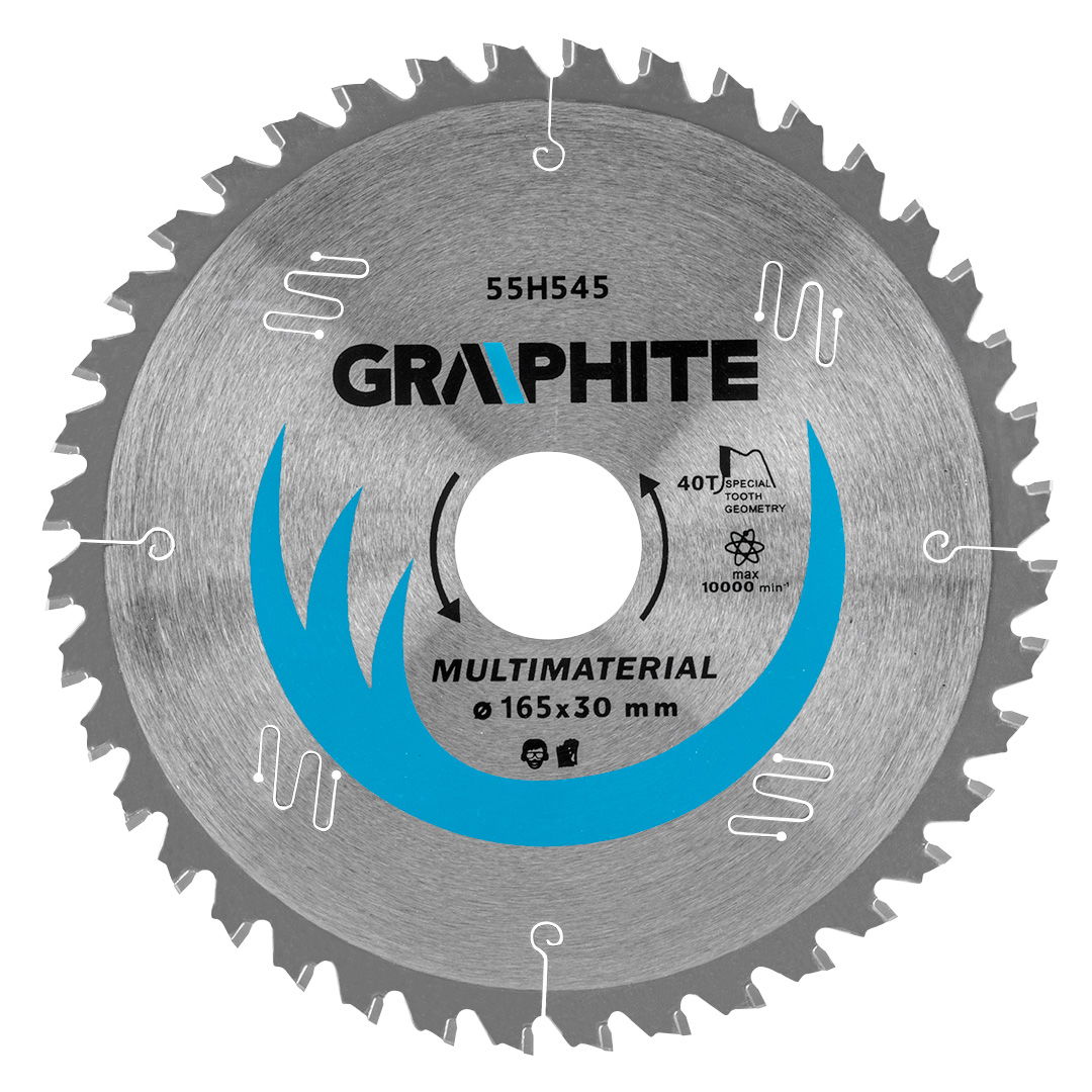 GRAPHITE Körfűrészlap UNIVERZÁLIS, keményfém fogakkal, 165x30mm, 40 fog termék fő termékképe