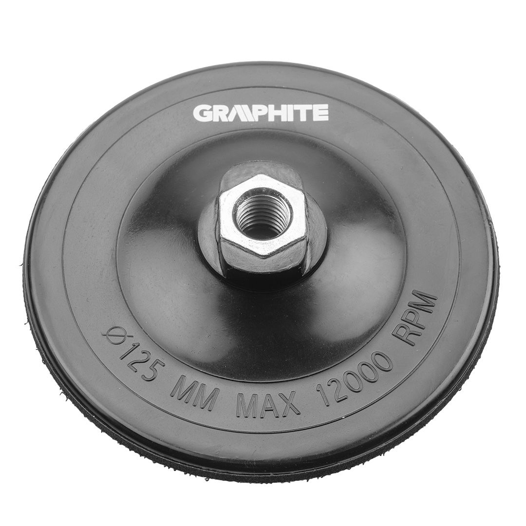 GRAPHITE Rugalmas csiszolótányér tépőzáras 125mm, M14 termék fő termékképe