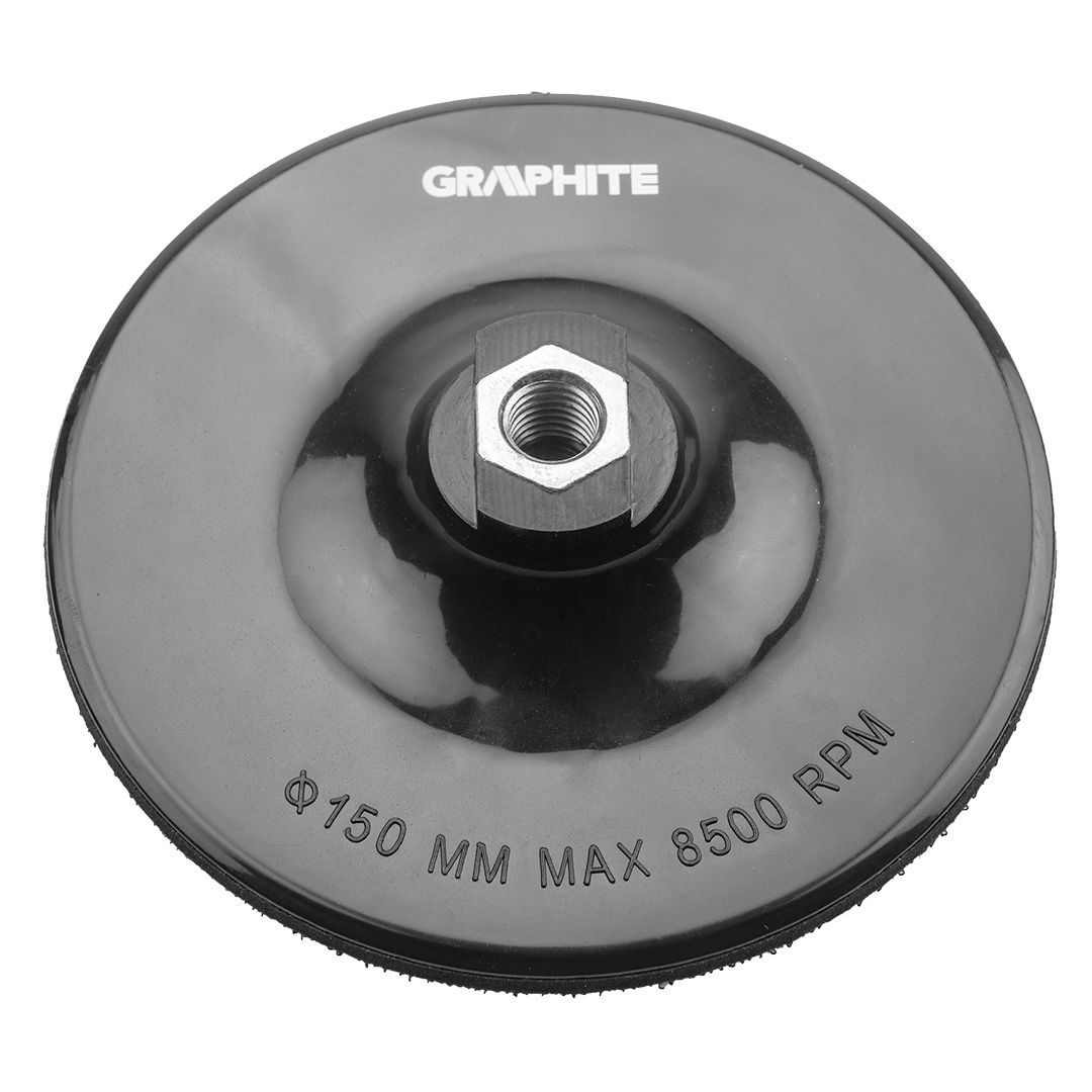 GRAPHITE Rugalmas csiszolótányér tépőzáras 150mm, M14 termék fő termékképe