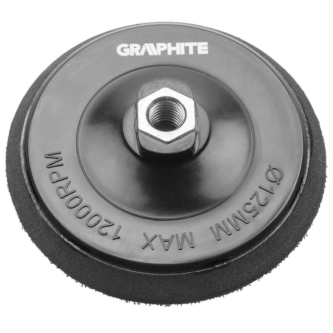 GRAPHITE Rugalmas csiszolótányér tépőzáras 125mm, M14 termék fő termékképe