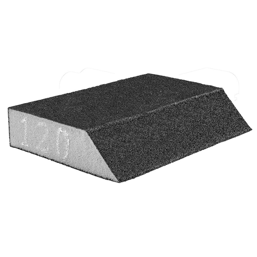 GRAPHITE Csiszolószivacs 45fok élű, 125x25x90mm, K120 termék fő termékképe
