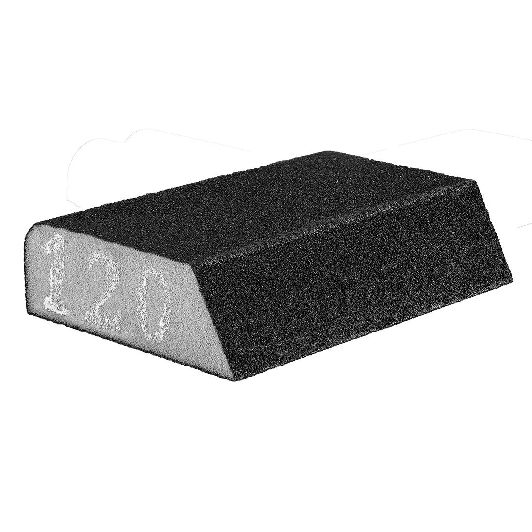 GRAPHITE Csiszolószivacs 45fok élű, 98x25x68mm, K120 termék fő termékképe